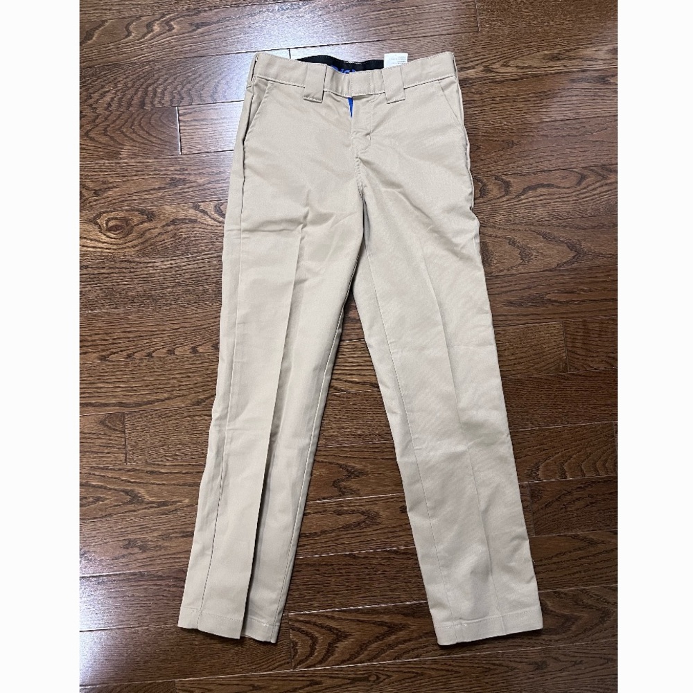 cream tan dickies khaki dress mid rise pants